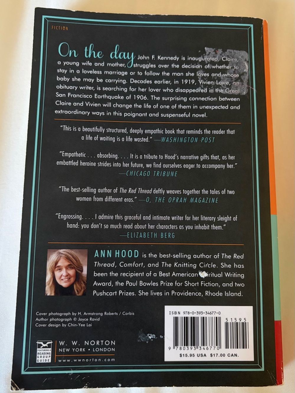 The Obituary Writer by Ann Hood - Black & White Cover - Picture 2 of 9